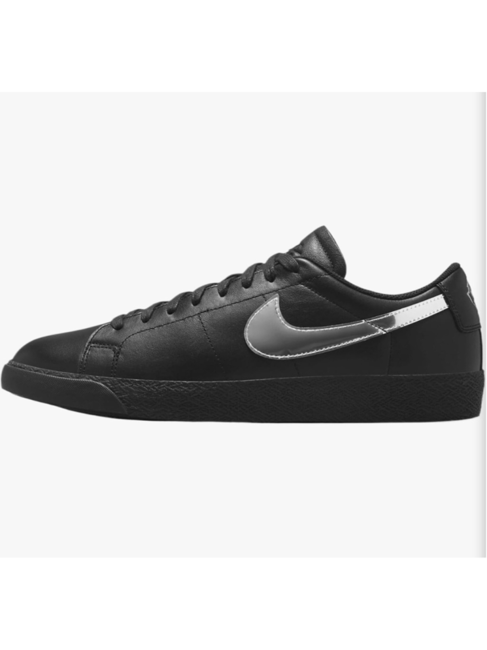 New Men's Nike SB Blazer Low Dancer Black Silver Sneakers 6.5 Black